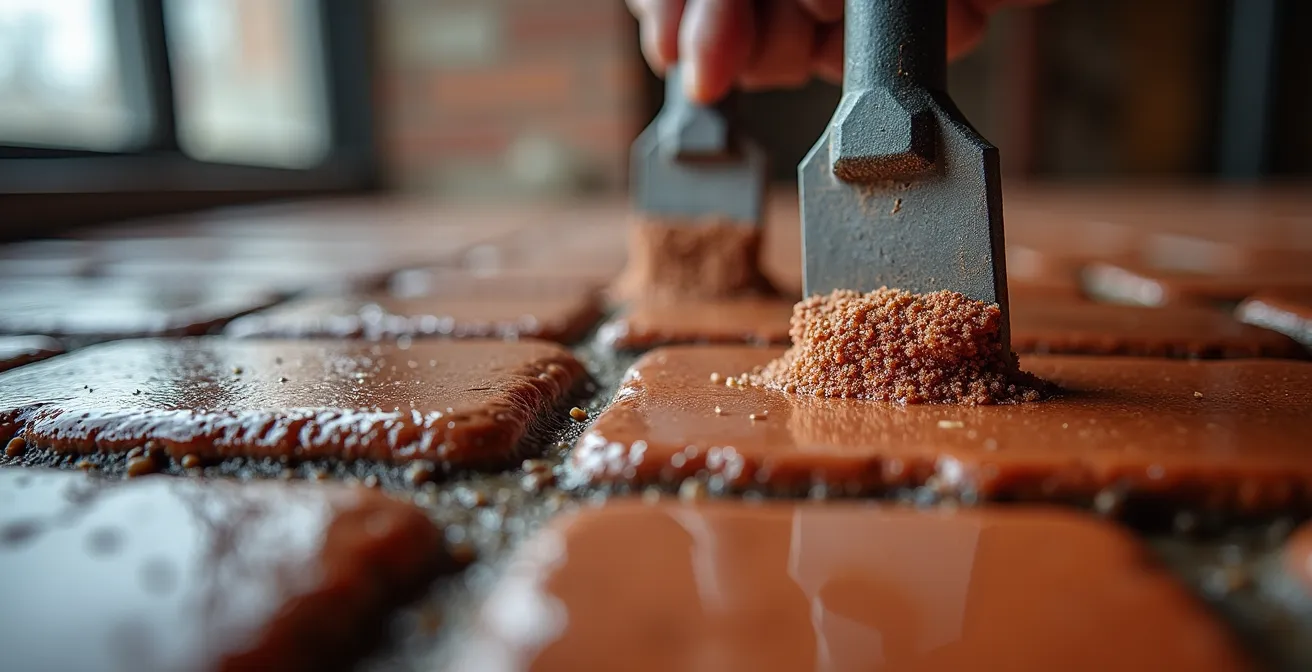 Application d'un scellant microporeux sur un mur de brique intérieur dans un sous-sol montréalais