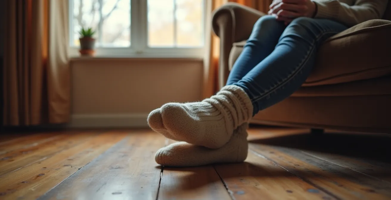 Visualisation de la stratification de l'air froid au niveau du sol d'une maison